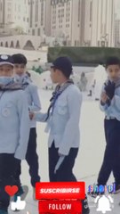 Cleaning and sanitizing of Masjid AlHaram by School Children in Mecca
