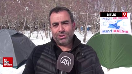 6. Van Gölü kış yüzme şenliği düzenlendi