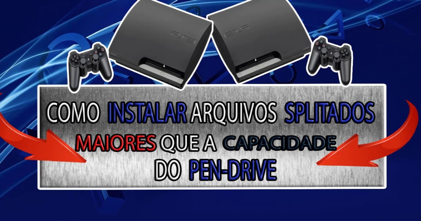 Como instalar arquivos SPLITADOS maiores que a capacidade que o Pen-Drive