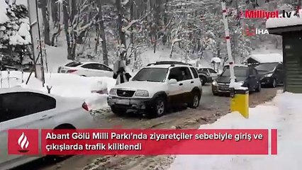 Doğa harikasını görmek istediler: Trafik kilitlendi