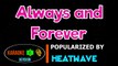 Always And Forever - Heatwave Karaoke Version HQ