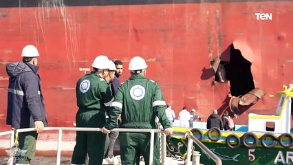 إنتهاء أعمال إصلاح بدن سفينة الصب الجاف اليونانية ZOGRAFIA بشركة ترسانة السويس البحرية