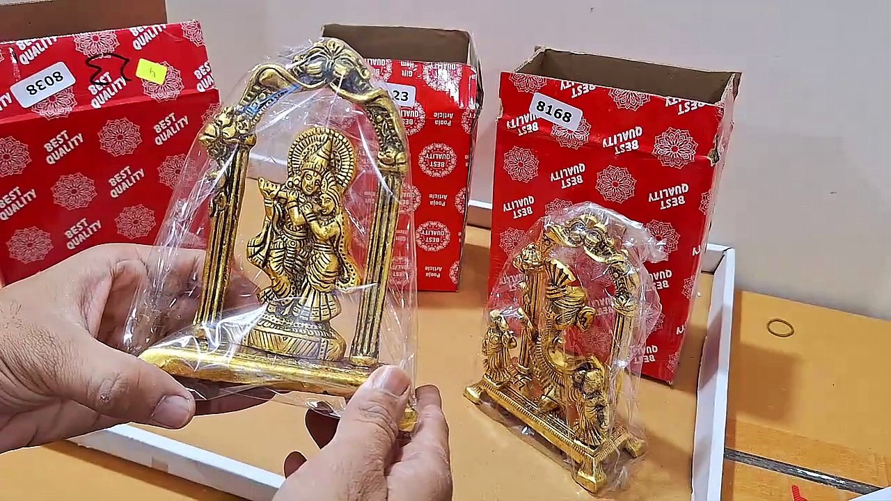 Unboxing and Review of Ganpati Panchdhatu Murti, Radha Krishna God Idol Panchdhatu