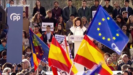 Discurso completo de Isabel Díaz Ayuso en la concentración de Plaza de España
