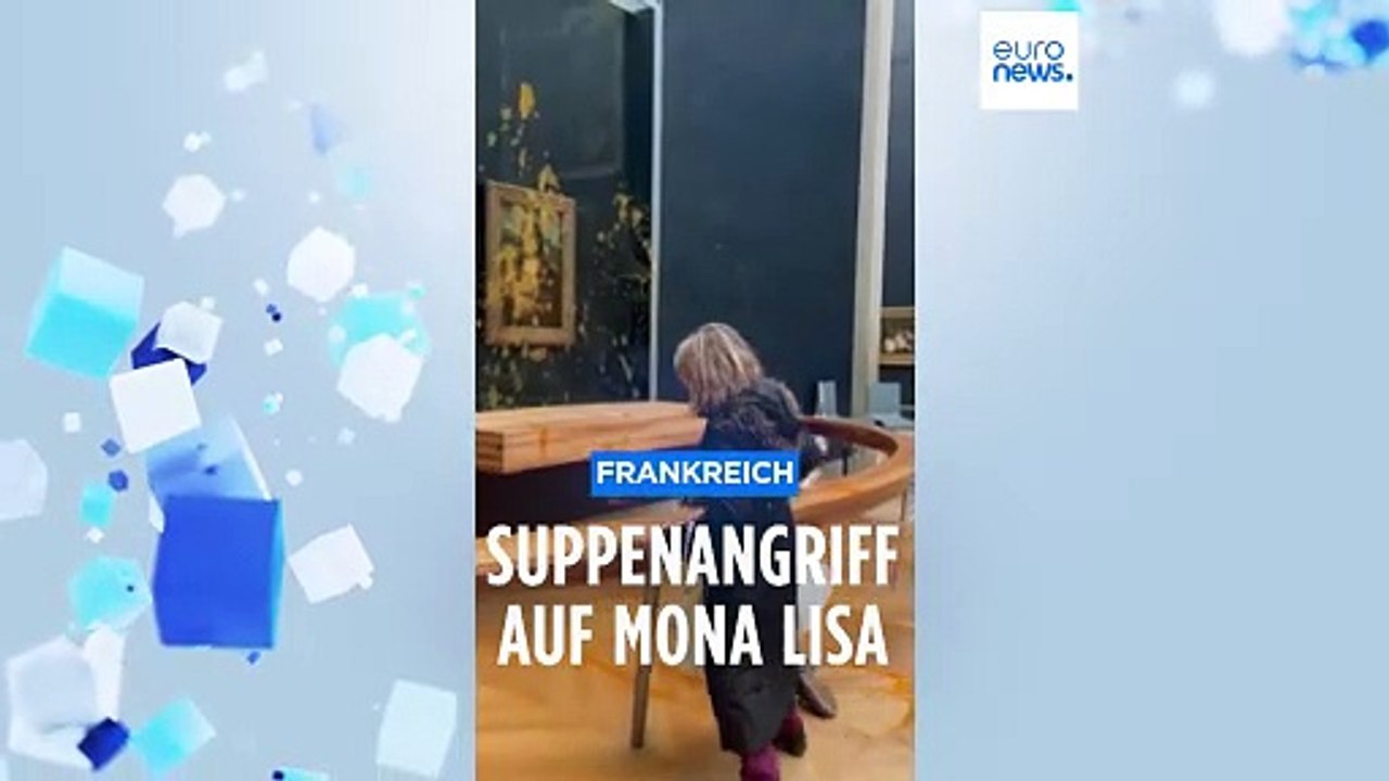 Suppen-Angriff auf die Mona Lisa im Louvre - Solidarität mit Protesten der Landwirte