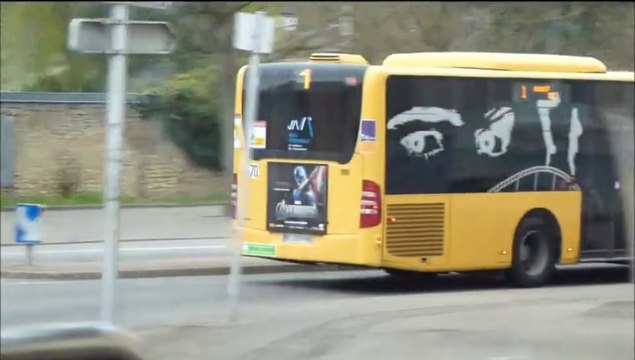 Passage d'un Mercedes Citaro G II 0951 sur la 1 vers Rue du Petit Saulcy