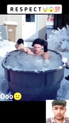 Sitting in freezing ice bath for two whole mission 