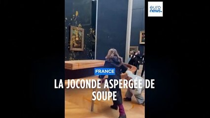France : la vitre de la Joconde aspergée de soupe  par deux militantes écologistes