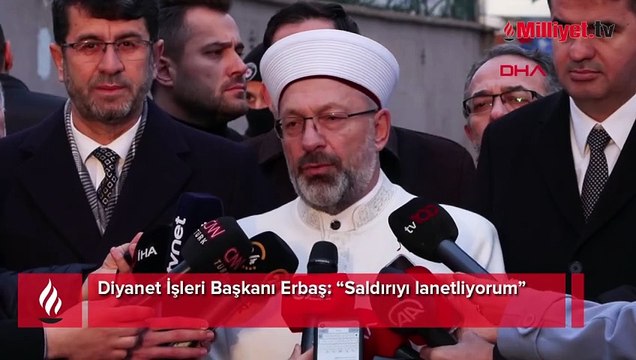 Diyanet İşleri Başkanı Erbaş Santa Maria Kilisesi'ni ziyaret etti! 'Saldırıyı lanetliyorum'