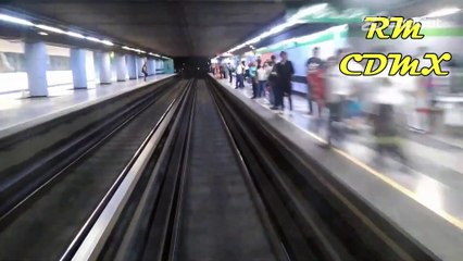 Metro CDMX - Linea A - Chalco a Boulevard Puerto Aéreo - Viaje en cabina del tren NM17 n°703 - 704 (On board)