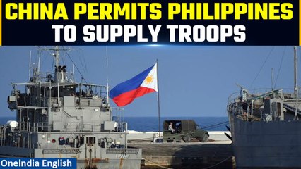 Video herunterladen: China allows Philippines to supply troops at disputed reef | South China Sea dispute | Oneindia News