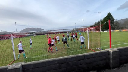 Porthmadog manager Steve Williams reacts to 1-0 defeat against Llandidloes