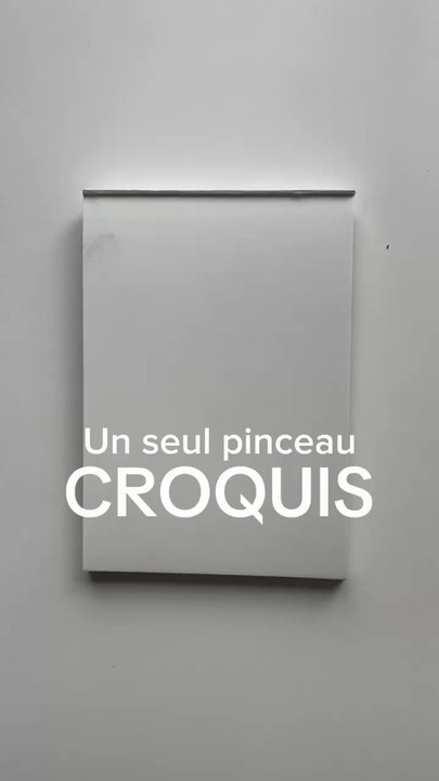 Un croquis à l’acrylique avec un seul pinceau !