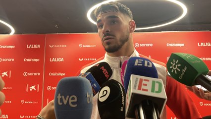 Isaac Romero en zona mixta