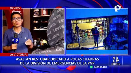 Asaltan restobar ubicado a pocas cuadras de la División de emergencia de la PNP en La Victoria