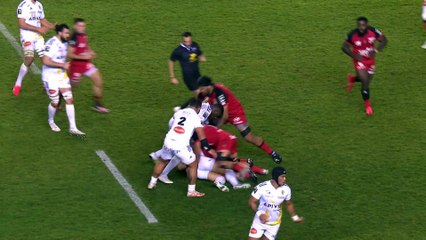TOP 14 - Essai de Teddy IRIBAREN (SR) - RC Toulon - Stade Rochelais