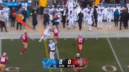 San Francisco 49ers vs. Detroit Lions Full Highlights 1st QTR _ 2023 NFC Championship