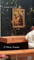 Protesters hurl soup at the Mona Lisa painting