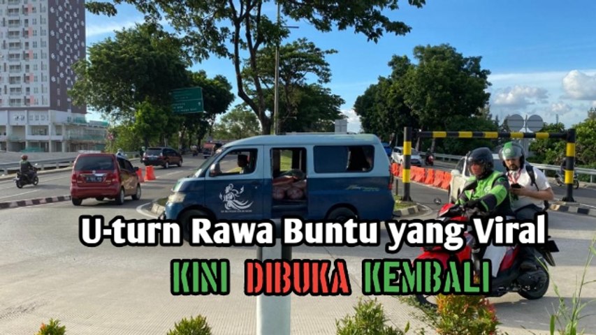 U-turn Rawa Buntu yang Viral dan Ditutup Kini Dibuka Kembali