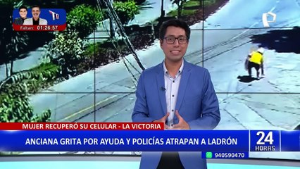 Anciana grita por ayuda y policías capturan a ladrón en La Victoria