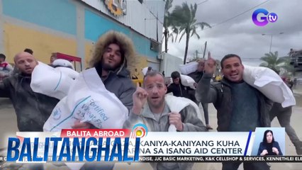 Mga taga-Gaza, kaniya-kaniyang kuha ng sako ng harina sa isang aid center | BT