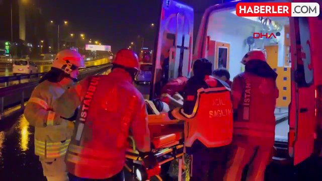 Yağış nedeniyle kontrolden çıkan otomobil üst geçide çarptı! 1 kişi öldü, 1 kişi ağır yaralandı