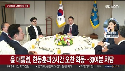 윤 대통령, 한동훈과 오찬…"당정, 민생 위해 노력해야"