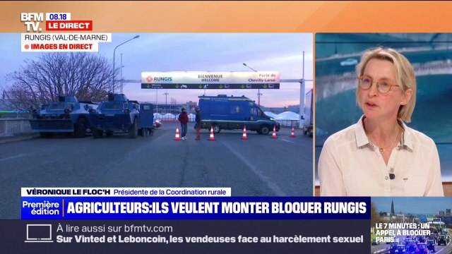 Colère des agriculteurs: Notre objectif n'est pas de rentrer dans Rungis affirme Véronique le Floc'h (présidente de la Coordination rurale)