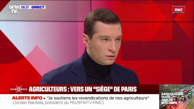 Colère des agriculteurs: Je condamne toutes formes de violences , réagit Jordan Bardella