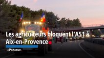 Les agriculteurs bloquent l’A51 à Aix-en-Provence