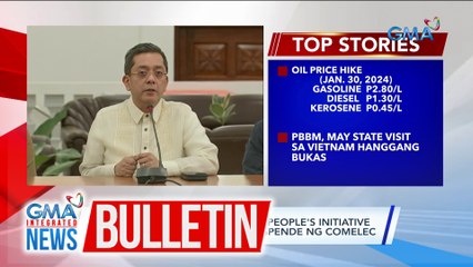 Lahat ng proseso kaugnay sa People's Initiative para sa Charter Change, sinuspende ng COMELEC | GMA Integrated News Bulletin