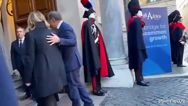 L'arrivo delle delegazioni per il vertice Italia-Africa a Roma