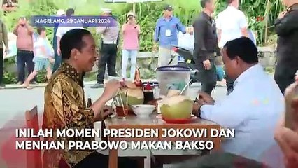 Isi Obrolan Jokowi dan Prabowo saat Makan Bakso Bersama di Magelang
