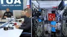 Alper Gezeravcı, canlı yayın bağlantısı ile Türkiye Uzay Ajansı'nda bulunan muhabirlerin sorularını yanıtladı'