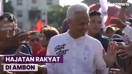 Hajatan Rakyat di Ambon, Pendukung Teriakan "Ganjar We Love You" Gemakan Lapangan Merdeka