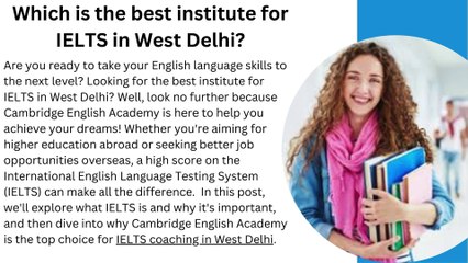Best IELTS coaching in west Delhi