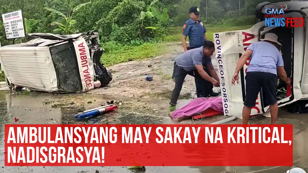 Ambulansyang may sakay na kritical, nadisgrasya! | GMA Integrated Newsfeed