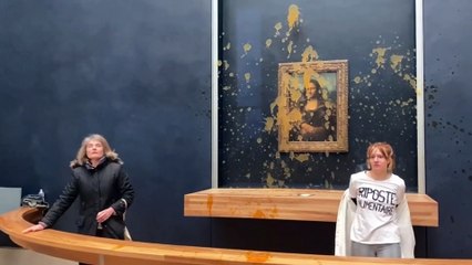 Paris'te Mona Lisa'ya çorba protestosu: Hangisi daha önemli; sanat mı, gıda hakkı mı?
