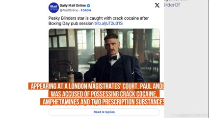 Peaky Blinders star fined for crack cocaine possession