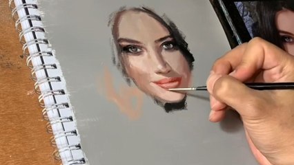 Artful alchemy: Artist captures a girl on gessoed paper