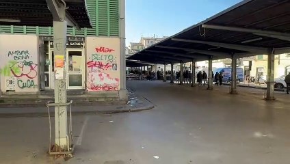 La nuova disposizione dei banchi del mercato di Sant'Ambrogio