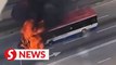 Rapid KL bus catches fire, passengers safe