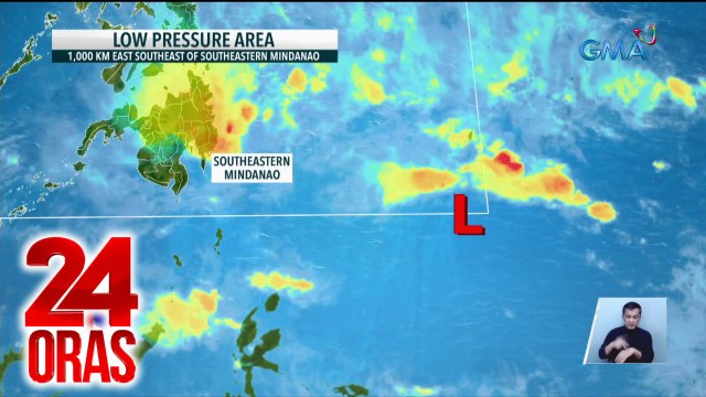Trough ng LPA sa labas ng PAR, magpapaulan sa malaking bahagi ng Mindanao; amihan, patuloy na iihip sa Luzon at Visayas | 24 Oras