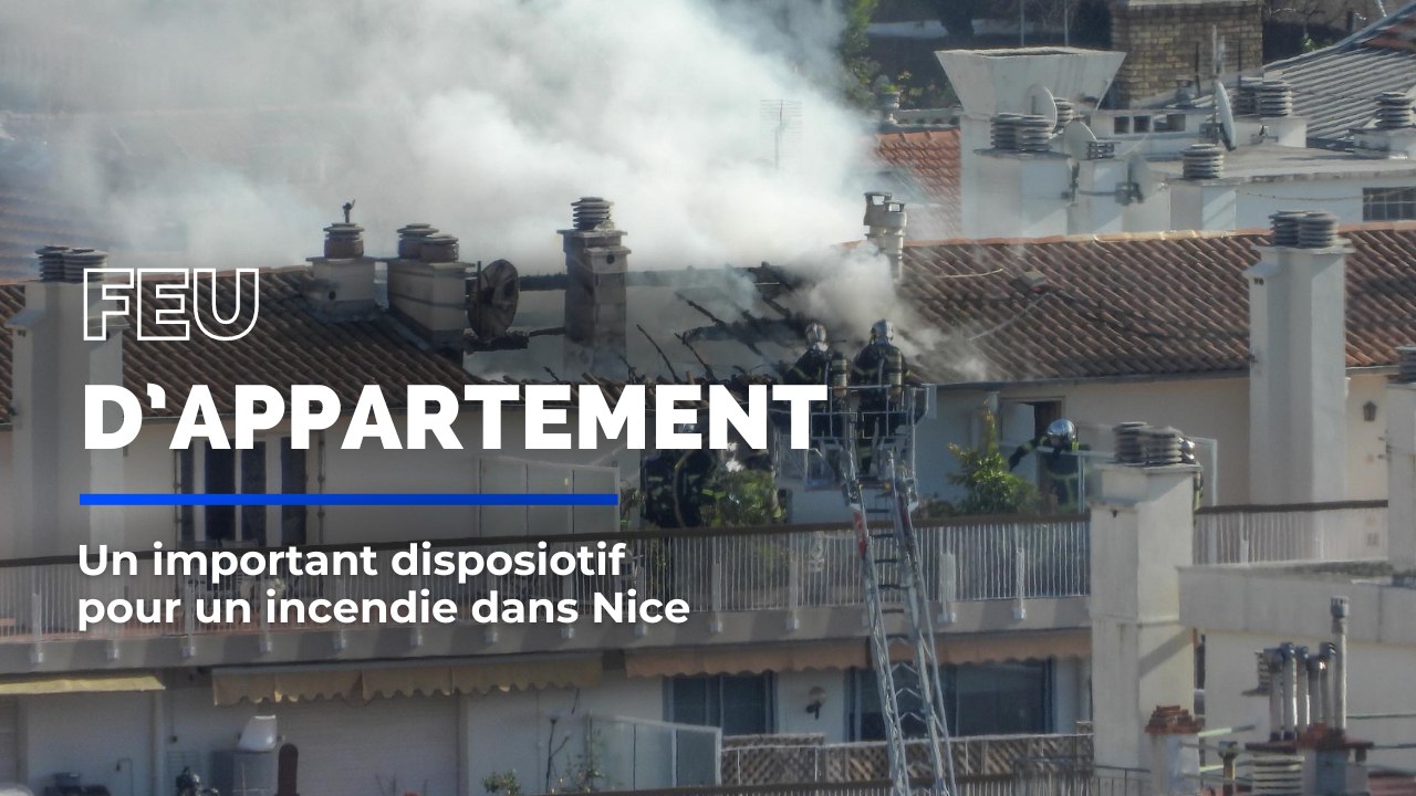 Important feu d'appartement à Nice