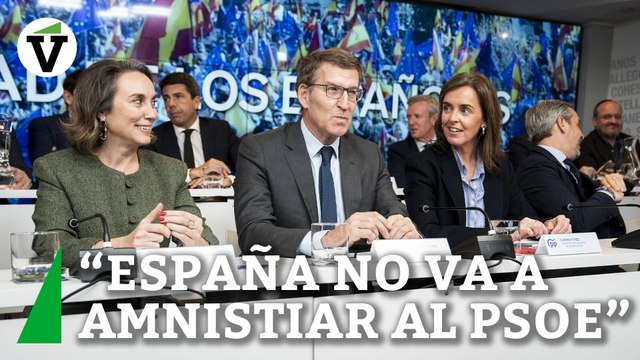 Feijóo avisa a Sánchez: España no va a amnistiar al PSOE