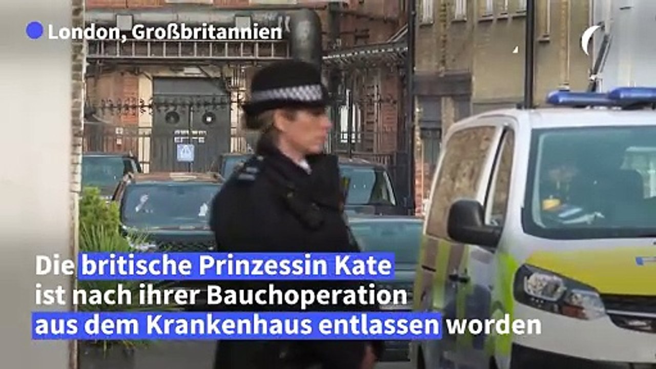 Britische Prinzessin Kate aus Klinik entlassen
