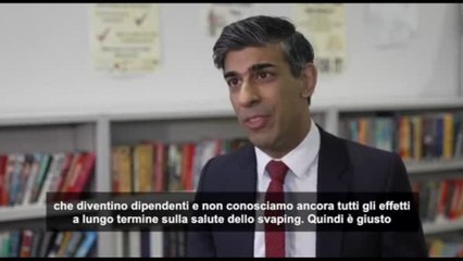 Gb, il premier Sunak dichiara guerra alle e-cigarette usa e getta