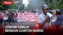Mahasiswa Demo hingga Bakar Ban Tuntut Jokowi Mundur