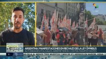 Fuerzas represivas de Argentina arremetieron contra los manifestantes