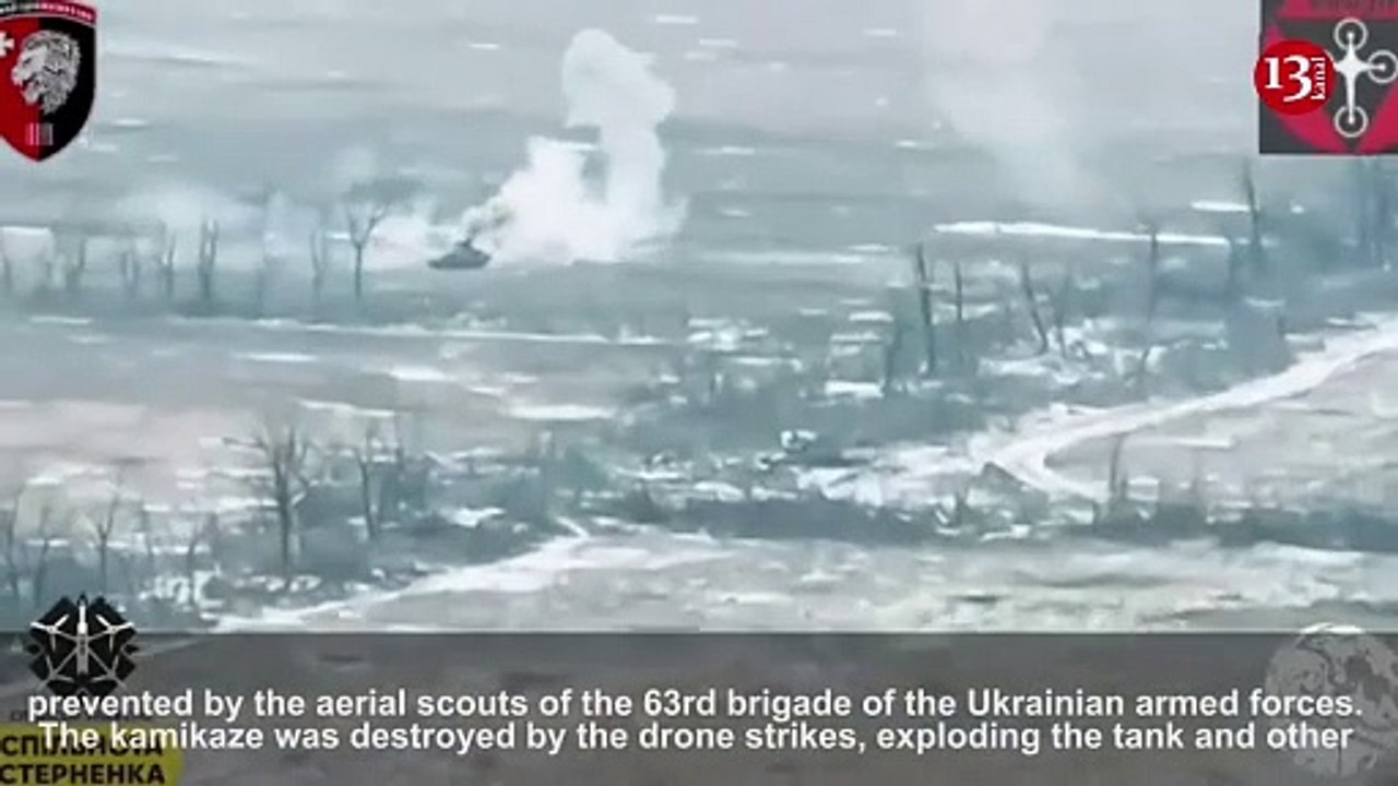 Ukrainian drones met the convoy of Russians attacking in the direction of the Lyman city